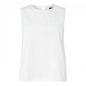 Image of Gant Brorderie Top - 110 WHITE