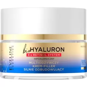 Image of Eveline Cosmetics Bio Hyaluron 3x Retinol System Renewing Cream for Firmer Skin 60+ 50ml