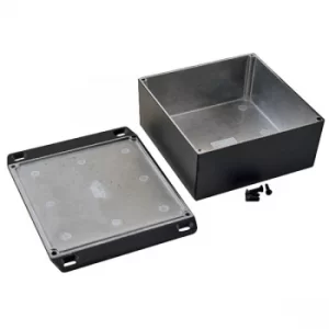 Image of Hammond 1590KKFLBK Diecast Enclosure Flanged Lid 125 x 125 x 56 Black