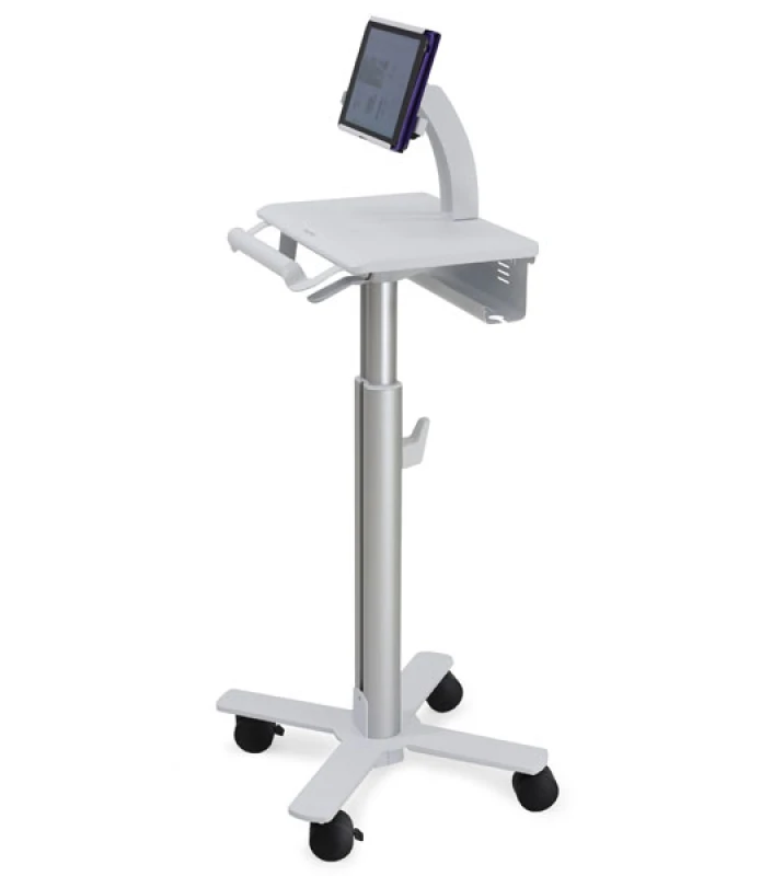 Image of Ergotron StyleView Tablet Cart. SV10 Aluminium. White Multimedia cart