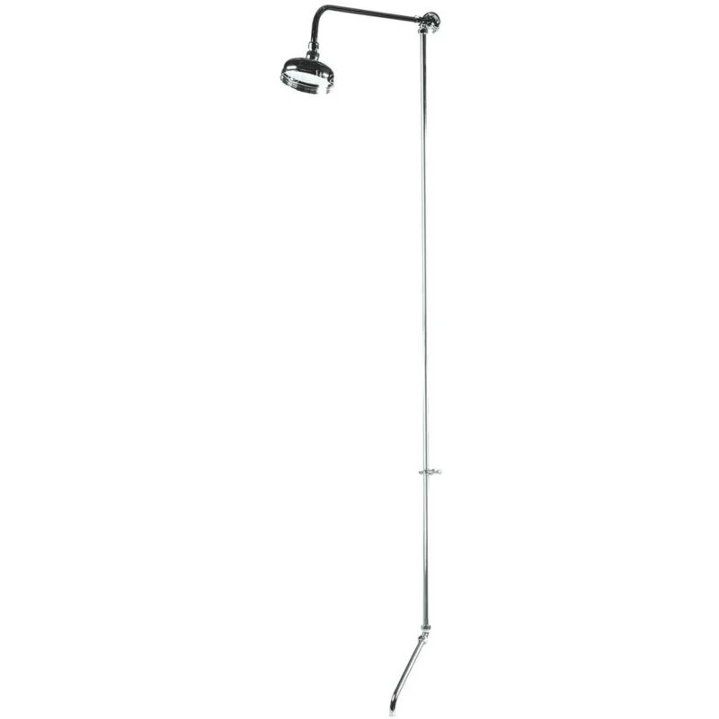 Image of ULTRA Ultra - Nuie Specialist Bath Shower Mixer Shower Riser Kit 4" Fixed Head - Chrome ak305