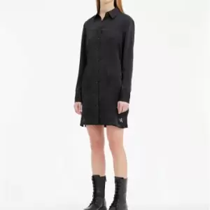 Image of Calvin Klein Jeans Satin Shirt Dress - S