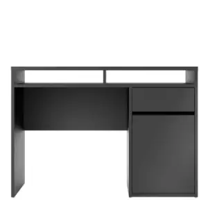 Image of Function Plus Desk with 1 Door and 1 Drawer, black
