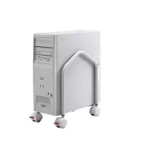 Image of Twinco PC stand, mobile, HxD 400 x 330 mm, construction with or without tilt position, light grey RAL 7035