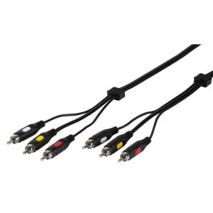 Image of Vivanco 3 x RCA to 3 x RCA Cable - 2m