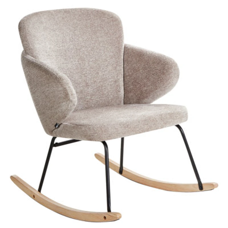 Image of Beliani Rocking Chair Viken Fabric Taupe