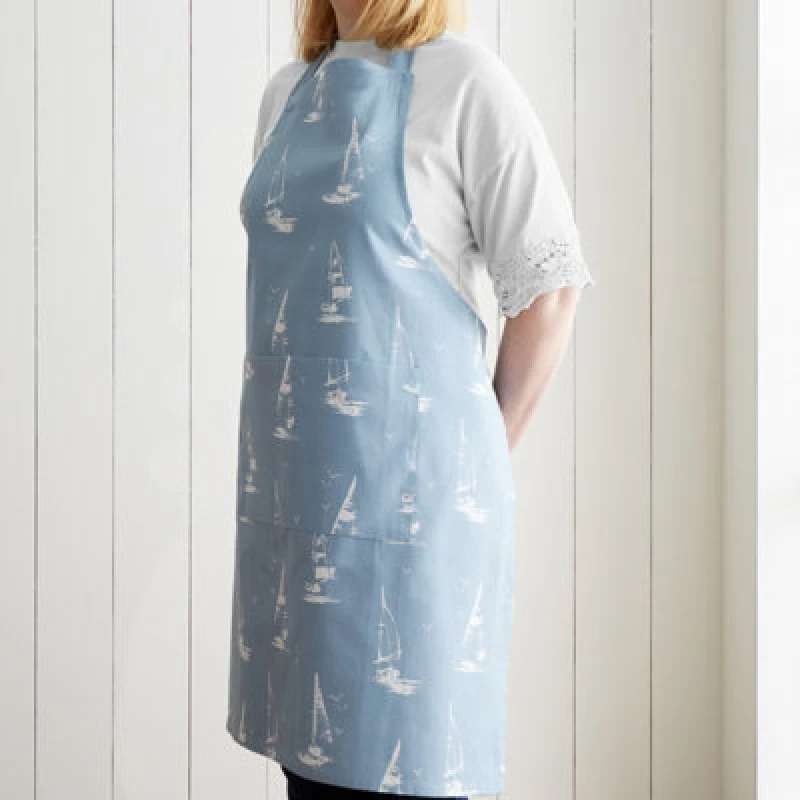 Image of Catherine Lansfield Salcombe Boats Apron Blue