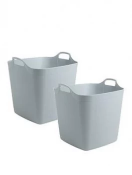 Image of Wham Set Of 2 Flexi Storage Tubs - 40 Litres