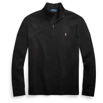 Image of Polo Ralph Lauren Estate Fleece Quarter Zip Sweater - Polo Black