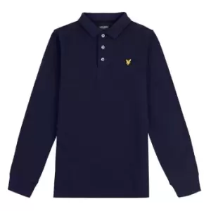 Image of Lyle and Scott Long Sleeve Polo Shirt - Blue