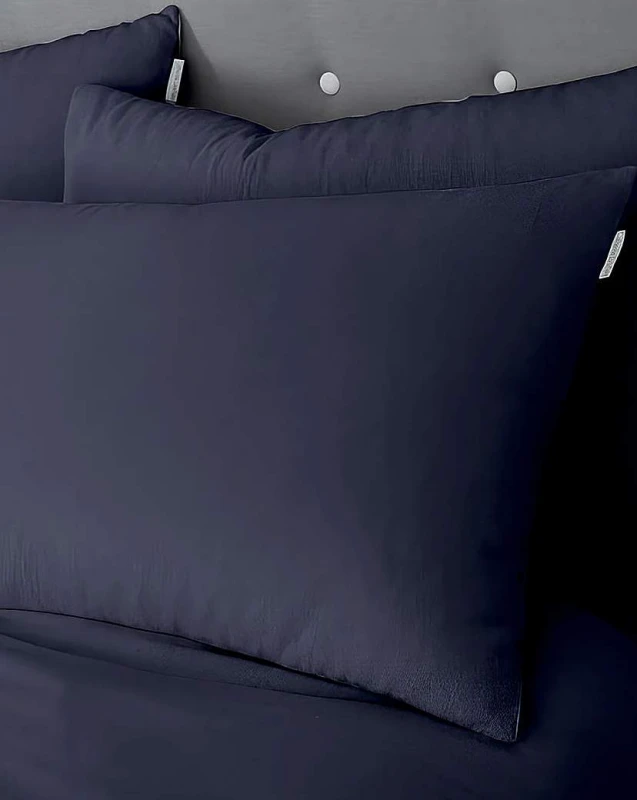 Image of Catherine Lansfield 'Brushed Cotton' Pillowcase Pair Navy