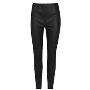 Image of Hugo Boss Tajogy Leather Trousers Black Size 8 Women