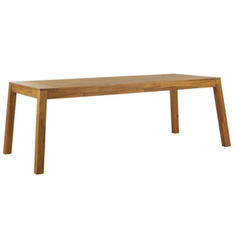 Image of Beliani Garden Dining Table Livorno 210 Cm 90 Cm Acacia Wood Brown
