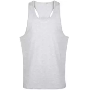 Image of Tanx Mens Vest Sleeveless Vest Top / Muscle Vest (Pack of 2) (LXL) (Heather Grey)