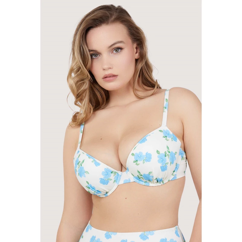 Image of Peek and Beau Fb Mix/Match Abs Floral Plunge Bikini Abstract female 32E