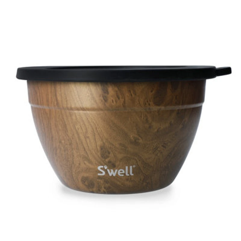 Image of S'well S'well Teakwood Salad Bowl Kit, 1.9L 14964B2182720EU