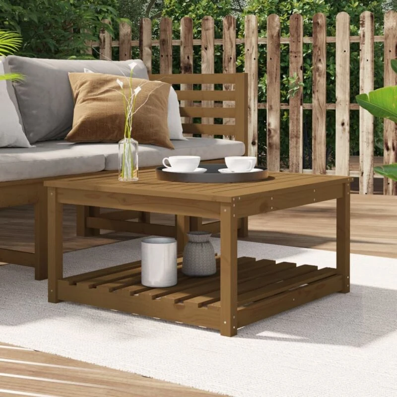 Image of VIDAXL Garden Table Honey Brown 82.5x82.5x45cm Solid Wood Pine Vidaxl 8720845692537