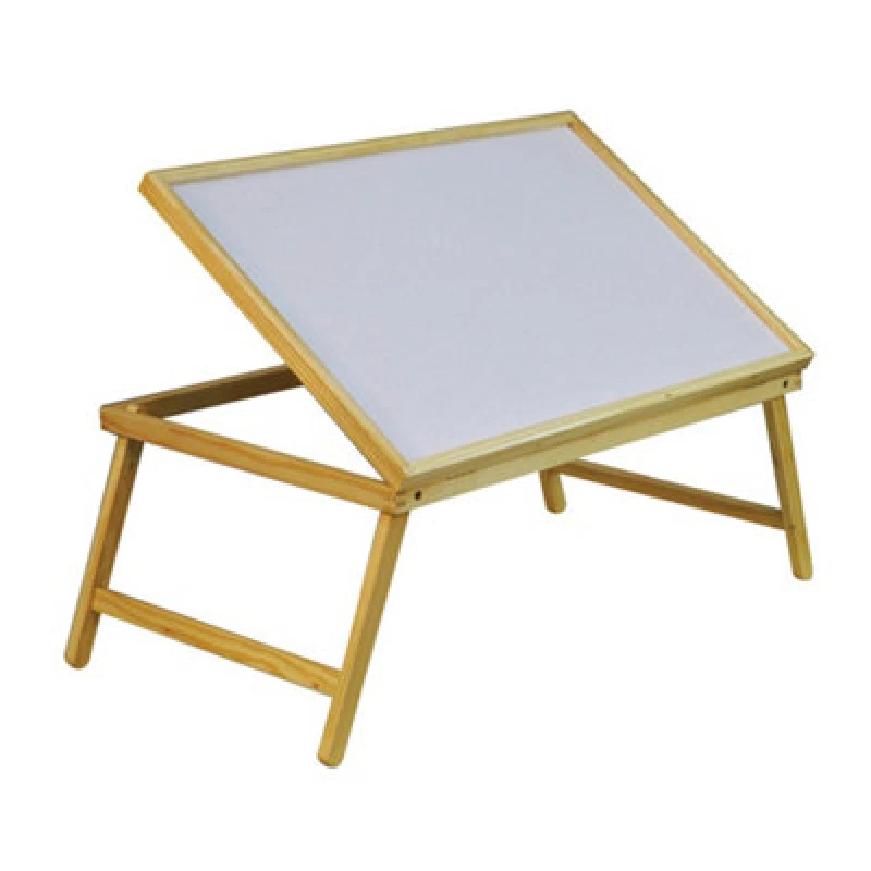 Image of Loops Folding Wooden Bed Lap Tray - Adjustable Angle - Sturdy Legs for Added Height Multi