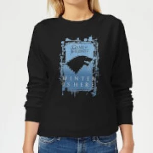 Image of Game of Thrones Winter Is Here Womens Sweatshirt - Black - 5XL