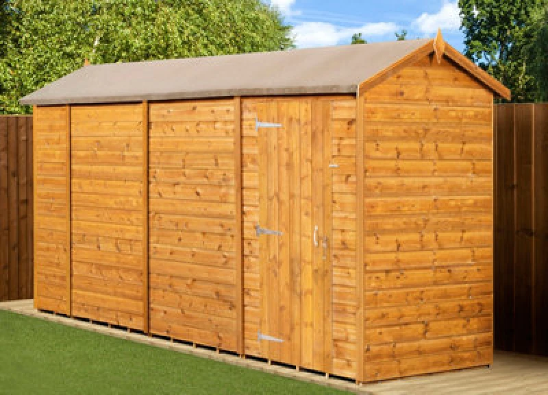 Image of Empire Sheds Empire Modular Apex 4X14 Single Dipped Treated Tongue And Groove Wooden Garden Shed Door No Windows (4' X 14' / 4ft X 14ft) (4X14)