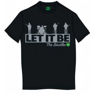 Image of The Beatles Rooftop Mens Large Premium T-Shirt - Black