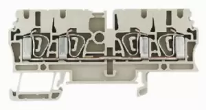 Image of Weidmuller Brown ZDU Feed Through Terminal Block, 30 12 AWG, 2.5mm, 800 V