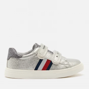 Image of Tommy Hilfiger Toddlers Low Cut Velcro Sneakers - Laminated Silver - UK 5 Toddler