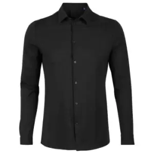 Image of NEOBLU Mens Balthazar Jersey Long-Sleeved Shirt (3XL) (Deep Black)