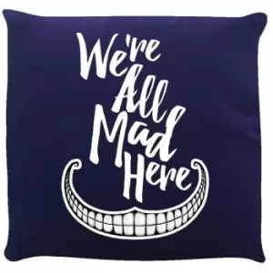 Image of Grindstore We`re All Mad Here Cushion (One Size) (Navy) - Navy