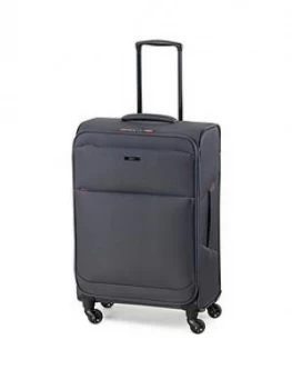 Image of Rock Luggage Ever-Lite Medium 4 Wheel Charcoal Suitcase