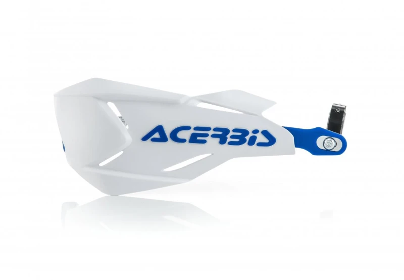 Image of 0022397.232 - Acerbis X-Factory Hand Guards - White/ Blue 0022397.232