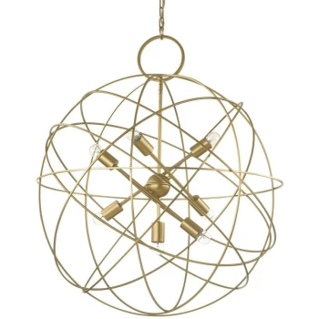 Image of Ideal Lux Lighting - Ideal Lux Konse - 7 Light Spherical Ceiling Pendant Gold