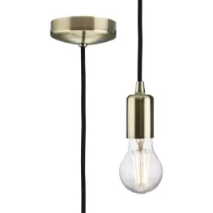 Image of Knightsbridge - 1.8m E27 Contemporary Pendant Set - Antique Brass 230V IP20 80W