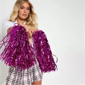 Image of I Saw It First Metallic Pom Pom Accessory - Pink