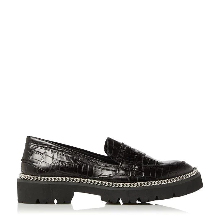 Image of Dune Black Leather 'Glorious' Loafers - 3