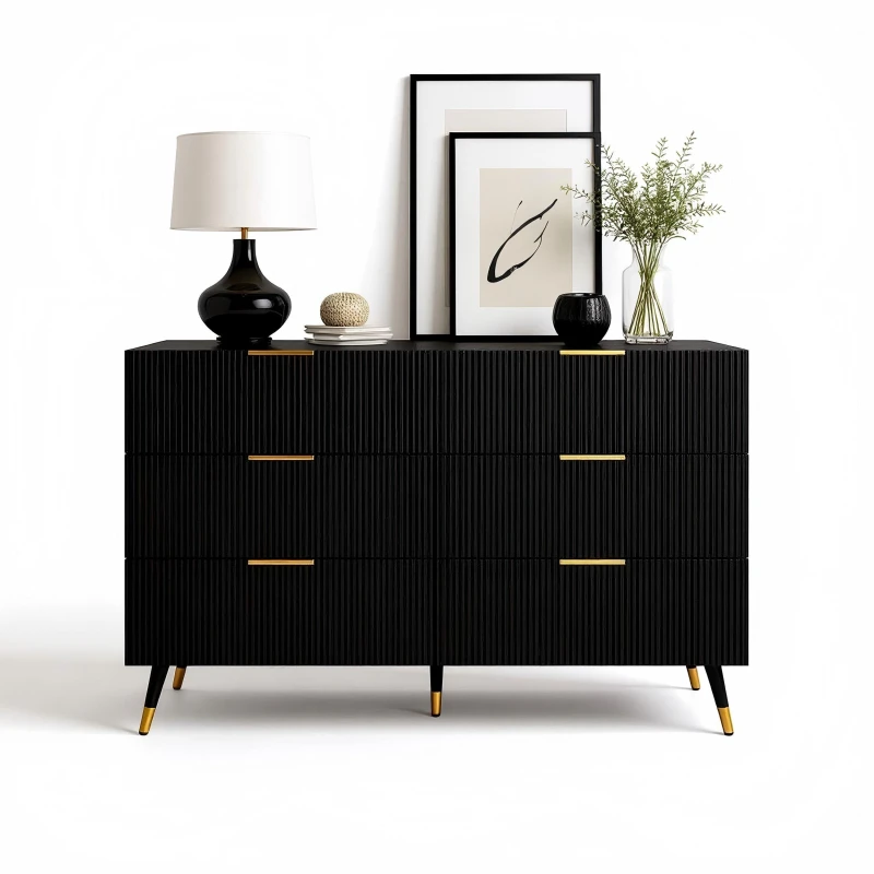 Image of Urban Meuble Modern Chest with Gold Accents Black unisex One Size