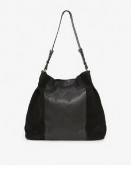 Image of Mint Velvet Jane Stud Shoulder Bag - Black