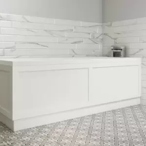 Image of 1600mm Matt White Front Bath Panel - Baxenden