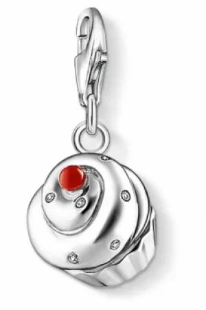 Image of Ladies Thomas Sabo Sterling Silver Charm Club Cupcake Charm 1068-041-14