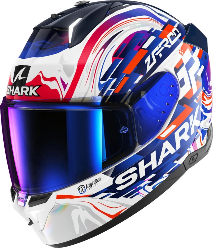 Image of Shark Skwal i3 Replica Zarco GP Helmet, white-red-blue, Size S for Men