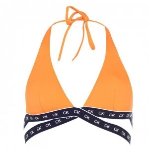 Image of Calvin Klein Mono Halter Triangle Bikini Top - SCA