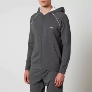 Image of BOSS Bodywear Mix & Match Cotton-Blend Jersey Hoodie - M