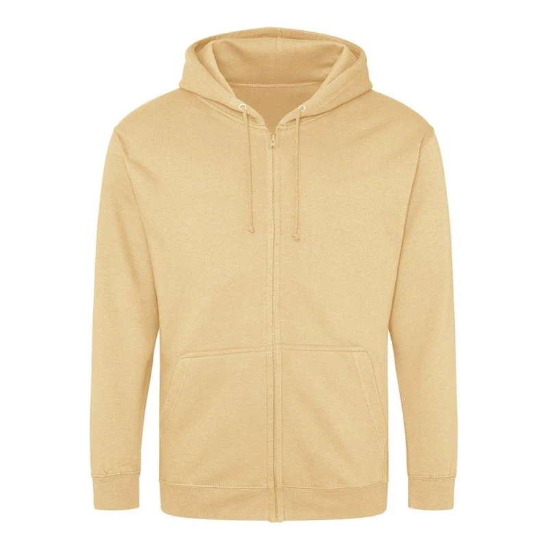 Image of AWDis AWDis Men Full Zip Hoodie in Light Brown Size: Small Light Brown S Male 5063238623101