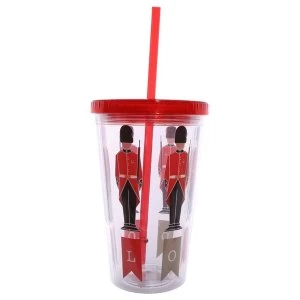 Image of Guardsman Double Walled Cup with Lid and Straw