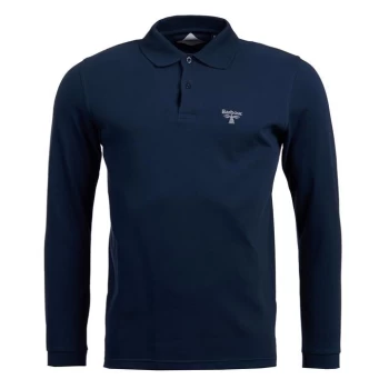 Image of Barbour Beacon Sleeve Polo Shirt - Navy NY91