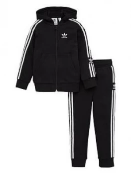Image of Adidas Originals Lock Up Hoodie Tracksuit - Black