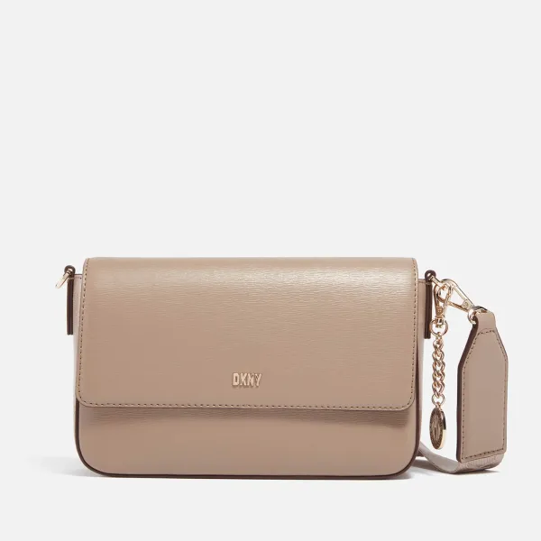 Image of DKNY Bryant Medium Flap Leather Crossbody Bag