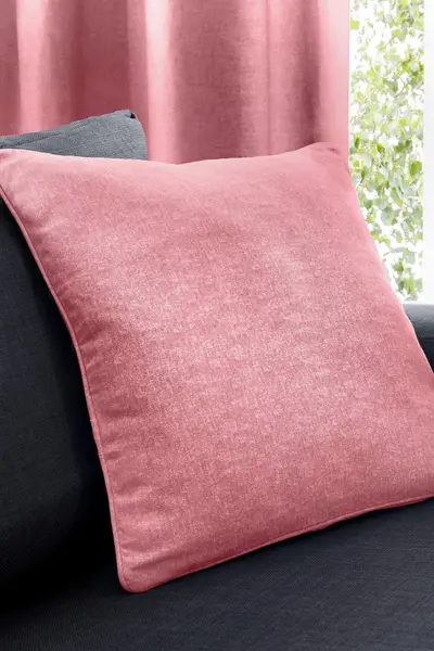 Image of Fusion 'Sorbonne' Luxury Plain Dyed Filled Cushion 100% Cotton Rose