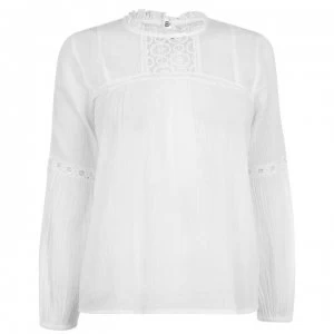 Image of Only Cristie Denim Blouse - Cloud Dancer