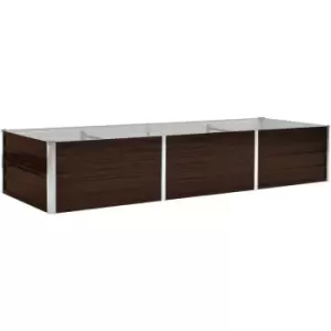 Image of Garden Raised Bed Brown 240x80x45cm Galvanised Steel Vidaxl Brown